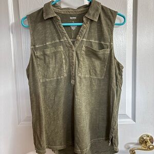 🌿 Sonoma  Sleeveless Button Top | Size L